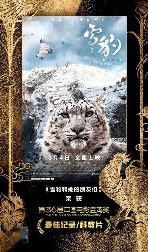 《雪豹和她的朋友们》斩获第36届金鸡奖，荣获最佳纪录/科教电影
