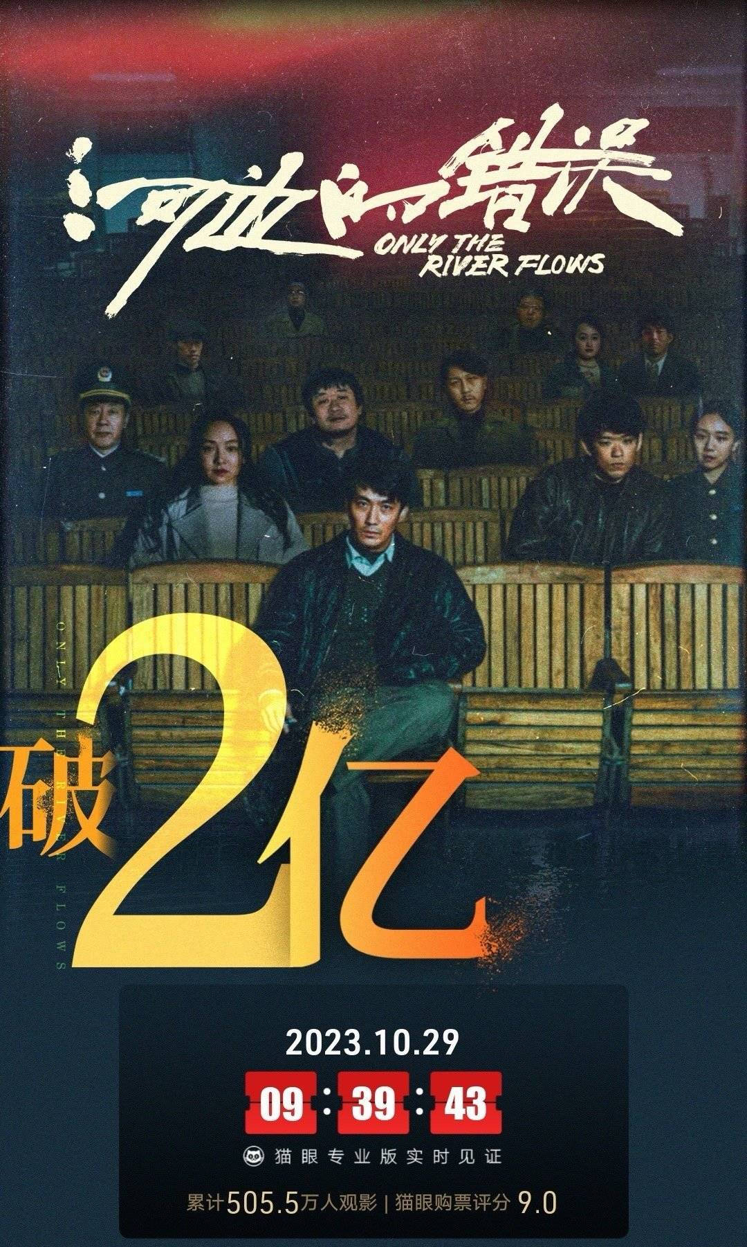 朱一龙主演《河边的错误》上映9天 总票房破2亿