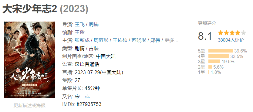 豆瓣8.1分的《大宋少年志2》，更值得问“为什么不火”
