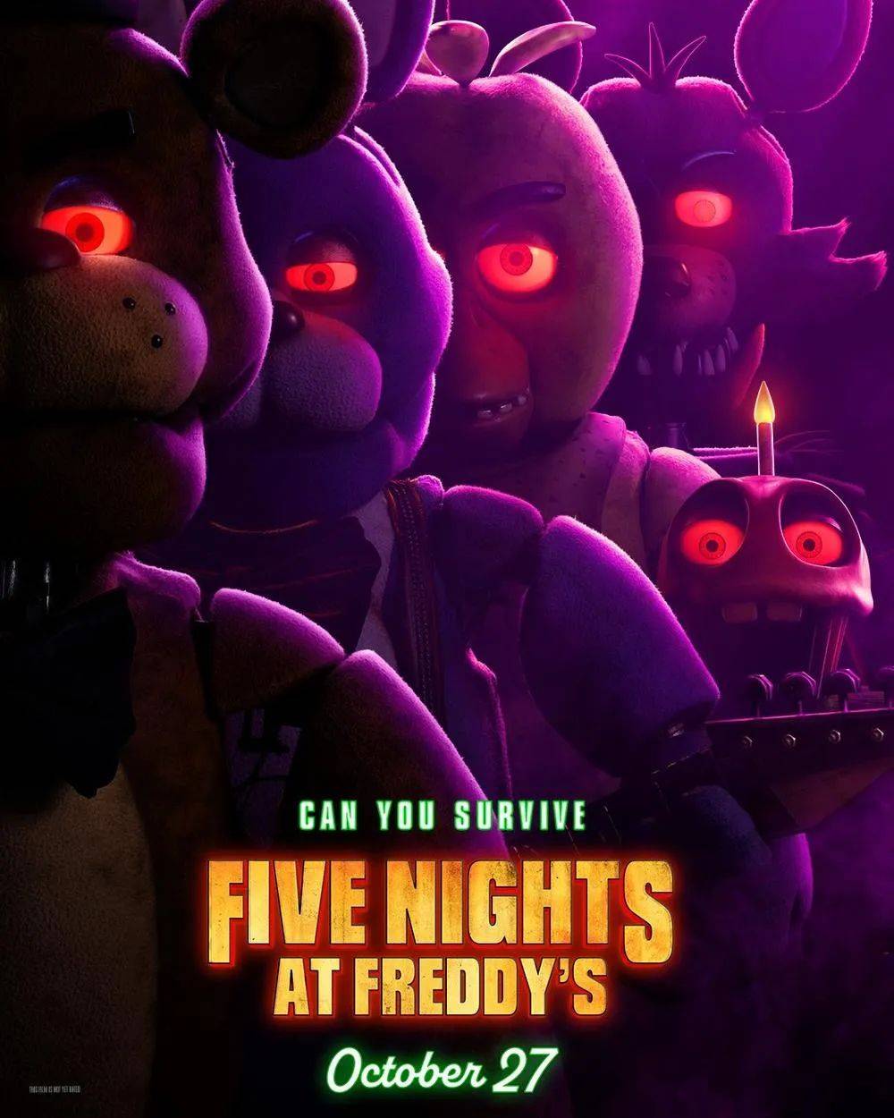 恐怖片《玩具熊的五夜后宫》首映夺魁！霉霉演唱会过两亿